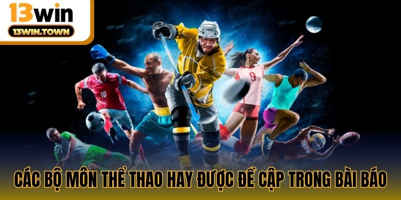 Các bộ môn thể thao hay được đề cập trong bài báo