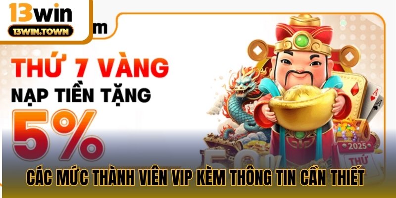 Các quyền lợi riêng biệt cho anh em VIP