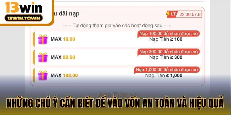 Những chú ý cần nắm rõ để vào vốn an toàn và hiệu quả